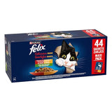 FELIX | Délicieux Duos | en Gelée | Chat Adulte | Sélection de la Campagne aux Légumes | Sachets Fraîcheurs | 44x85g