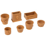 7 Pièces/Set Mini Miniature Bonsai Pot De Fleurs 1/12 Dollhouse Fairy Garden Décor Accessoires Maison Objets De Collection