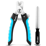 Candure Coupe Ongles Chien pour Coupe Griffes Chien Et Coupe Ongle Chat- Acier Inoxydable Chien Toilettage Coupe Ongles pour Animaux De Compagnie (Bleu, Grand à Moyen)