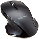 Amazon Basics USB Souris ergonomique sans fil de taille normale avec défilement rapide, Noir