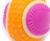 Aimé - Balle pour Chien 5 en 1 Saveur Bœuf - Jouet Interactif/Éducatif pour Développer et Stimuler les 5 Sens - Résistant Toutes Races et Tous Âges - Balle 6 cm