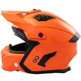 A-PRO SRL Casque Moto Jet Cafe Racer Homologué ECE 22-06 Visière Scooter Custom Orange L