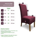 SCHEFFLER-Home Housse de Chaise Extensible « Emma » / Lot de 2 / Bordeaux/Housse de Chaise élastique en Coton/Housse Extensible avec Bande élastique/Housse de Chaise élégante