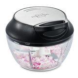 SILBERTHAL Mini Hachoir Manuel En Inox - 5 secondes - Avec Couvercle Et Racloir - Mixeur Coupe Oignons, Ail, Herbes