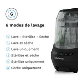 Baby Brezza - Lave-biberons Bottle Washer Pro Noir - lave, stérilise et sèche automatiquement biberons et accessoires de tire-lait
