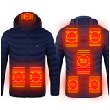 Veste Chauffante USB, Doudoune Manteau Chauffant Électrique Hommes Femmes Lavable avec 3 Niveaux de Chauffage et 21 Zones Chauffage pour Ski Plein Air Randonnée Hiver Moto Chasse Camping