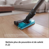 Philips Aspirateur sans Fil Aqua 7000 Series, Moteur Digital, PowerCyclone 12, Eclairage LED, Module Aqua Amovible, Autonomie de 80 Min, Inclus 2 Accessoires, Bleu (XC7053/01)