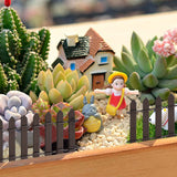 Clôture en Bois Miniature, Mini Clôture Décorative de Jardin, Café Barrière Miniature 90 x 5 cm, pour Jardin des Fées, Terrarium, Maison de Poupée, Bonsaï, Accessoires de Micro Paysage