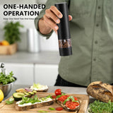 🧂 مطاحن ملح وفلفل كهربائية قابلة للشحن – طحن قابل للتعديل بلمسة واحدة ⚡ مثالية للمطبخ والشواء