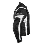 Moto CE Protections Textile Blouson Manchon Démontable Gilet Termique Blanc L