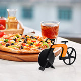 Roulette à pizza, Couteau à Pizza en Forme de Vélo en acier inoxydable de 19 cm, Découpe-Pizza Couteau de Pizza Vélo Décoration Idéale et Cadeau, Orange