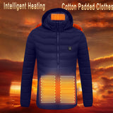 Veste Chauffante USB, Doudoune Manteau Chauffant Électrique Hommes Femmes Lavable avec 3 Niveaux de Chauffage et 21 Zones Chauffage pour Ski Plein Air Randonnée Hiver Moto Chasse Camping