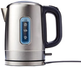 Amazon Basics Electric Stainless Steel Kettle for Tea and Coffee, BPA-Free, Fast Boiling, Auto Shut-Off, 1.1 Quarts, 1500W, Black and Silver