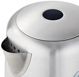 Amazon Basics Electric Stainless Steel Kettle for Tea and Coffee, BPA-Free, Fast Boiling, Auto Shut-Off, 1.1 Quarts, 1500W, Black and Silver