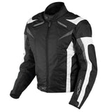 Moto CE Protections Textile Blouson Manchon Démontable Gilet Termique Blanc L