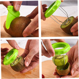 Kiwi Cutter Peeler, Kiwi Fruit éplucheur 2-in-1 Kiwi Cutter éplucheur détachable Fruit Digging Core Twister for Kitchen Peeler Tool