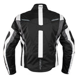 Moto CE Protections Textile Blouson Manchon Démontable Gilet Termique Blanc L