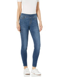 Amazon Essentials Jegging Facile à Enfiler Extensible Taille Mi-Haute - couleurs abandonnées Femme, Bleu Moyen, 48