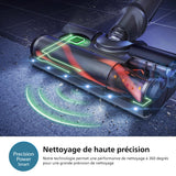 Philips Aspirateur sans Fil Aqua 7000 Series, Moteur Digital, PowerCyclone 12, Eclairage LED, Module Aqua Amovible, Autonomie de 80 Min, Inclus 2 Accessoires, Bleu (XC7053/01)