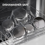 COOKER KING Stainless Steel Cookware Set, Pots and Pans Set Non Stick, Hybrid Ceramic Cookware,Non-Stick Frying Pans, Saucepans, Saute Pan & Stock Pot, Non-Toxic, Oven Safe, Induction Compatible