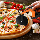 Roulette à pizza, Couteau à Pizza en Forme de Vélo en acier inoxydable de 19 cm, Découpe-Pizza Couteau de Pizza Vélo Décoration Idéale et Cadeau, Orange