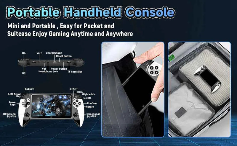 Console de jeu portable Arabe X9