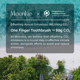 Moonkie Brosse à Dent Bebe, Set de Soin Bebe, Manuelle Brosse + Brosse Bébé Doigtier, 100% Silicone, Sans BPA, Brosses à Dents Doux et Confortable, Brosse Bébé, pour 3 Mois+(Menthe)