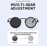 Lunettes “Mécaniques” Premium : Verres Polarisés UV400 + Filtre ND Intégré – Réglage Automatique, Design Haut de Gamme