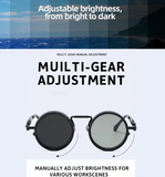 Lunettes “Mécaniques” Premium : Verres Polarisés UV400 + Filtre ND Intégré – Réglage Automatique, Design Haut de Gamme