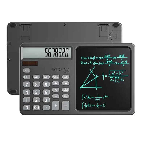 Calculatrice scientifique à 12 chiffres avec bloc-notes réutilisable